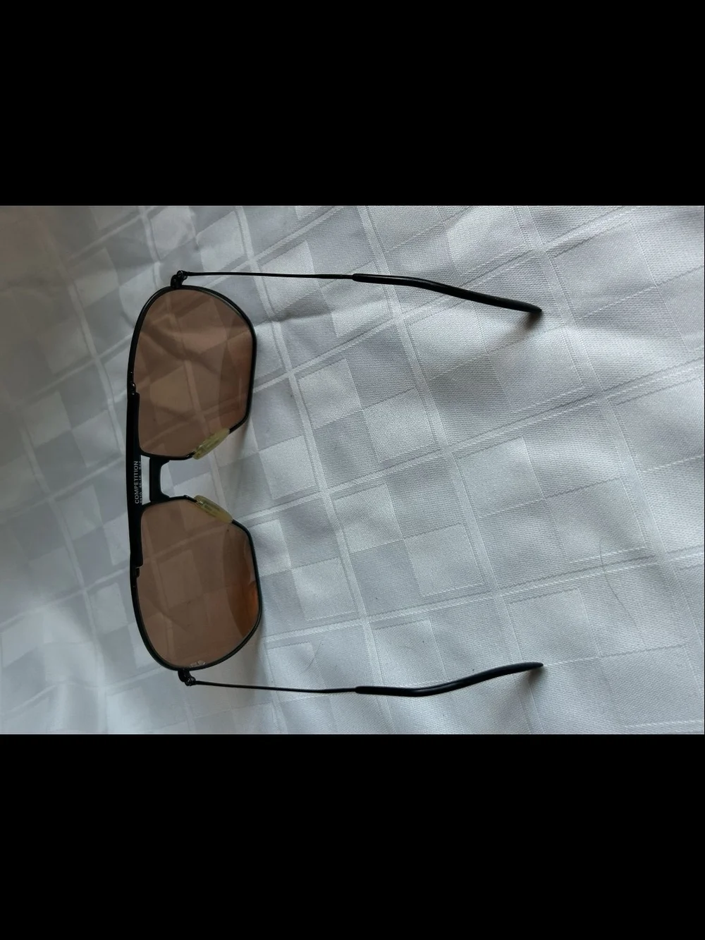 CARL ZEISS Vtg 80s W. Germany Comp. Aviator Sunglasses Matte Black Brown Lenses